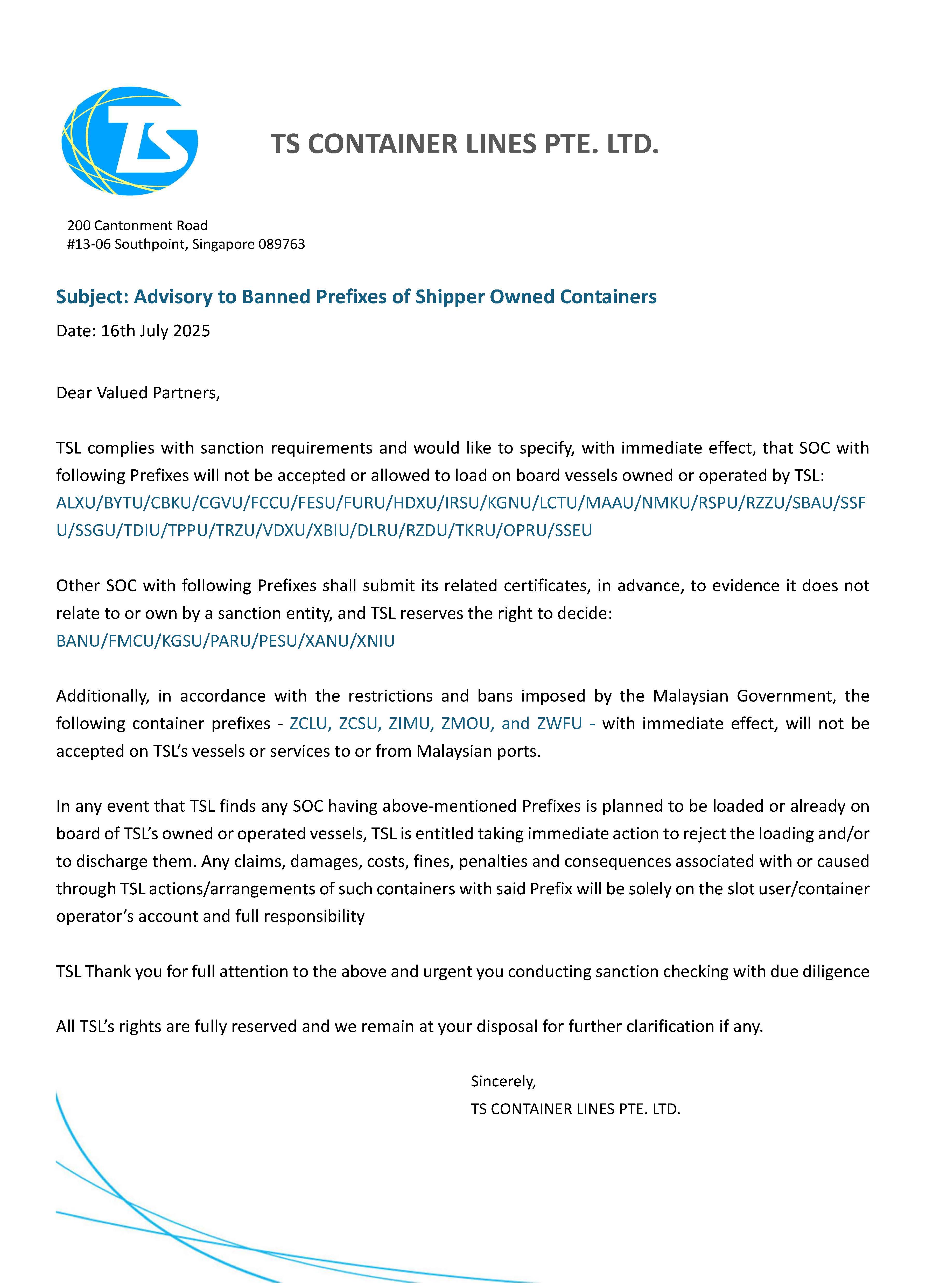 TSL 20250716 - Advisory to Banned Prefixes of Shipper Owned Containers.jpg